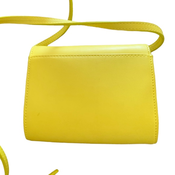 Stella & Dot Nolita Sidekick Crossbody Purse Yellow & Silver - Picture 2 of 4